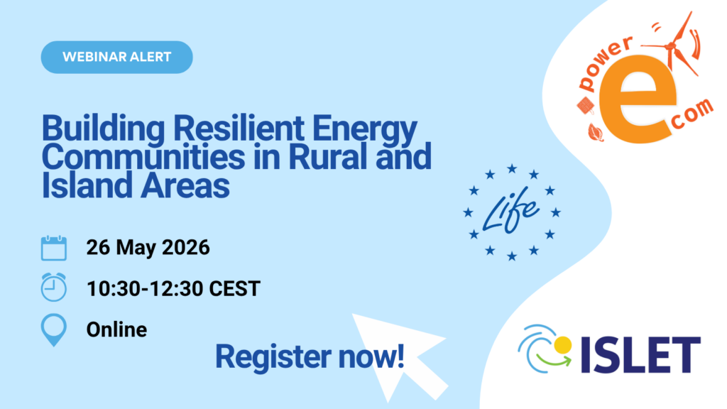 Webinar: Building Resilient Energy Communities in Rural and Island Areas – May 26, 2026 I 10:30-12:30  (CET)